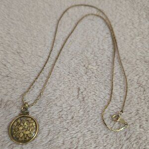 Gold Filled Necklace with Mustard Seeds